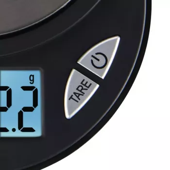Elektroniczna waga kuchenna Xavax Jewel Czarny Oval — maks. 0,5 kg, dokładność 0,1 g, bateria CR2032, 130×100×15 mm