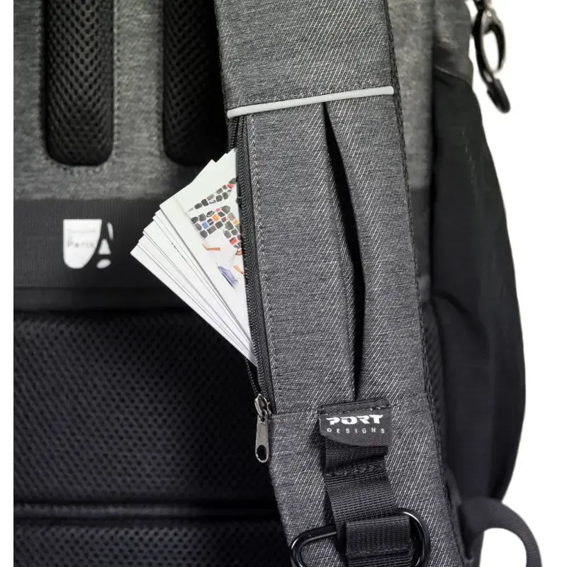 Plecak Port Designs Montreal na laptopa do 40,6 cm (16 cali) — poliester, czarno-szary