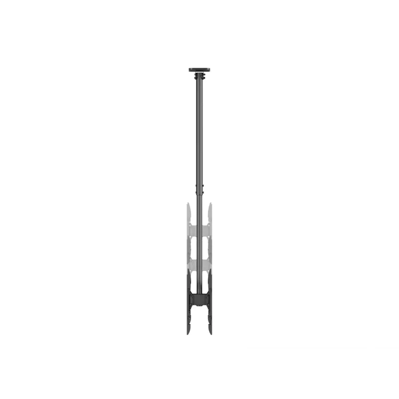 Sufitowy uchwyt montażowy dwustronny do ekranów 43–86 cali EQUIP, pochylenie -20–5°, obrót ±180°, VESA 200x200–600x400, maks. obciążenie 100 kg, czarny
