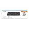 Klawiatura Manhattan USB przewodowa, czarna, pełnowymiarowe klawisze, kabel 1,5 m, złącze USB-A, Plug and Play, trzyletnia gwarancja