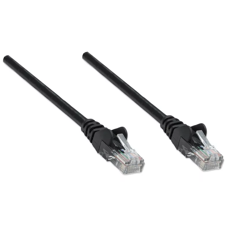 Intellinet sieciowy Patch kabel, Cat6A, 0,25 m, Czarny, Miedź, S/FTP, LSOH / LSZH, PVC, RJ45, Pozłacane styki, Snagless, Osłona, Dożywotnia gwarancja