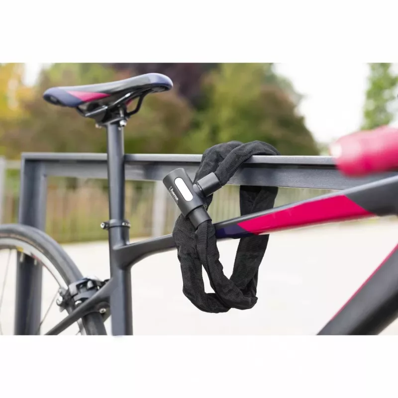 Hama 00178138 zapięcie rowerowe Czarny 1200 mm Zapięcie łańcuchowe