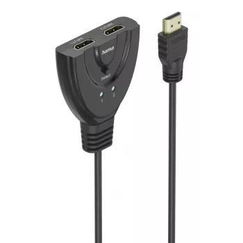 Hama 4K HDMI 2x1 Toggle Switch, 2x gniazda HDMI - 1x wtyk HDMI
