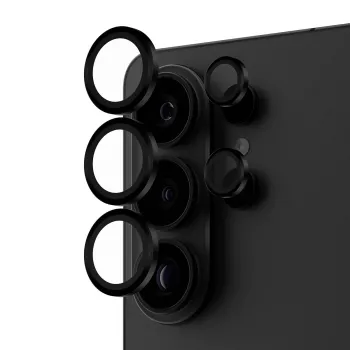 Ochrona obiektywu aparatu PanzerGlass Hoops do Samsung Galaxy S26 Ultra — Szkło hartowane, Silikon, Czarny