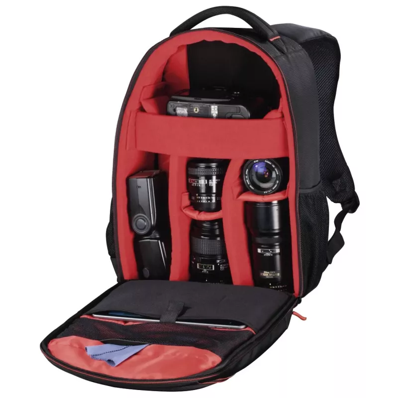 Etui-plecak Hama Miami, czarne, czerwone