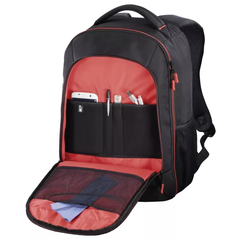 Etui-plecak Hama Miami, czarne, czerwone