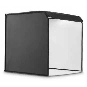 Mini studio fotograficzne HAMA składane pudełko z lampą pierścieniową LED 50×50 cm, model 00004664