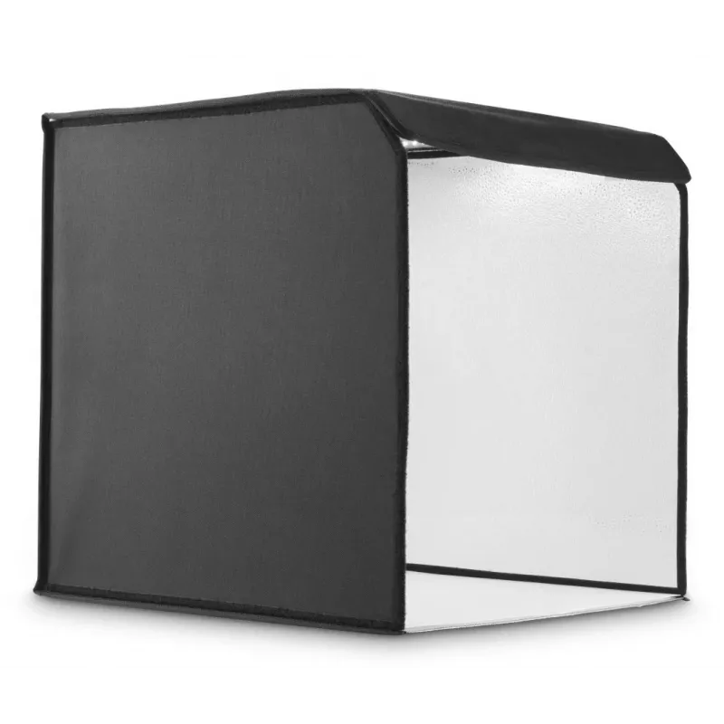 Mini studio fotograficzne HAMA składane pudełko z lampą pierścieniową LED 50×50 cm, model 00004664