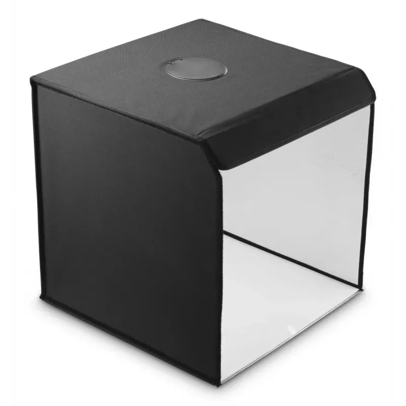 Mini studio fotograficzne HAMA składane pudełko z lampą pierścieniową LED 50×50 cm, model 00004664
