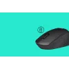 Mysz Logitech M330 SILENT PLUS — bezprzewodowa RF, praworęczna, 1000 DPI, 3 przyciski, kółko przewijania, czarna, zasilana bateriami