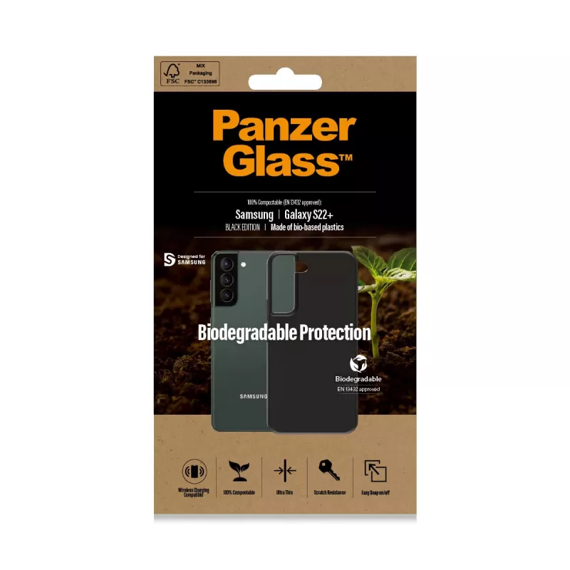Cover PanzerGlass Samsung Galaxy S22 Plus Czarny Biodegradable