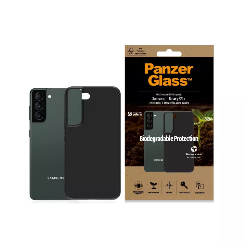 Cover PanzerGlass Samsung Galaxy S22 Plus Czarny Biodegradable