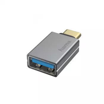 Hama 00200300 adapter USB Type-A na USB Type-C szary