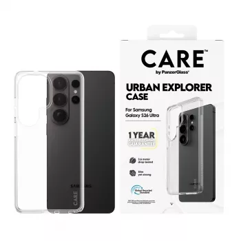 Pokrowiec ochronny PanzerGlass CARE by Urban Explorer Case do Samsung Galaxy S26 Ultra, przezroczysty