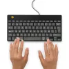 R-Go Tools Ergonomic klawiatura R-Go Compact Break, kompaktowa klawiatura z oprogramowaniem przerw, AZERTY (BE), przewodowa, czarna