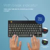 R-Go Tools Ergonomic klawiatura R-Go Compact Break, kompaktowa klawiatura z oprogramowaniem przerw, AZERTY (BE), przewodowa, czarna