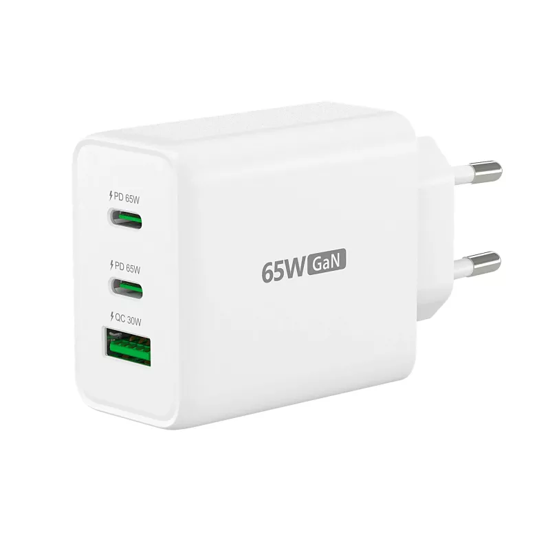 j5create JUP3365E-EN 65W GaN USB-C® 3-portowa ładowarka, wewnętrzna, AC, biała