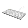 R-Go Tools Klawiatura ergonomiczna R-Go Compact Break, kompaktowa klawiatura z oprogramowaniem przerw, AZERTY (FR), przewodowa, biała