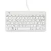 R-Go Tools Klawiatura ergonomiczna R-Go Compact Break, kompaktowa klawiatura z oprogramowaniem przerw, AZERTY (FR), przewodowa, biała