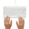 R-Go Tools Klawiatura ergonomiczna R-Go Compact Break, kompaktowa klawiatura z oprogramowaniem przerw, AZERTY (FR), przewodowa, biała