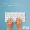 R-Go Tools Klawiatura ergonomiczna R-Go Compact Break, kompaktowa klawiatura z oprogramowaniem przerw, AZERTY (FR), przewodowa, biała