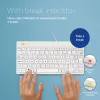 R-Go Tools Klawiatura ergonomiczna R-Go Compact Break, kompaktowa klawiatura z oprogramowaniem przerw, AZERTY (FR), przewodowa, biała