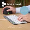 R-Go Tools Klawiatura ergonomiczna R-Go Compact Break, kompaktowa klawiatura z oprogramowaniem przerw, AZERTY (FR), przewodowa, biała
