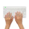 Ergonomiczna klawiatura R-Go Tools R-Go Compact Break, klawiatura kompaktowa z oprogramowaniem przerw, AZERTY (FR), Bluetooth, biała