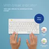 Ergonomiczna klawiatura R-Go Tools R-Go Compact Break, klawiatura kompaktowa z oprogramowaniem przerw, AZERTY (FR), Bluetooth, biała