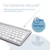 Ergonomiczna klawiatura R-Go Tools R-Go Compact Break, klawiatura kompaktowa z oprogramowaniem przerw, AZERTY (FR), Bluetooth, biała