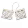 Ergonomiczna klawiatura R-Go Split Break z oprogramowaniem do przerw, ergonomiczna dzielona klawiatura, AZERTY (FR), Bluetooth, biała
