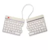 Ergonomiczna klawiatura R-Go Split Break z oprogramowaniem do przerw, ergonomiczna dzielona klawiatura, AZERTY (FR), Bluetooth, biała