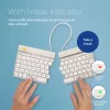 Ergonomiczna klawiatura R-Go Split Break z oprogramowaniem do przerw, ergonomiczna dzielona klawiatura, AZERTY (FR), Bluetooth, biała