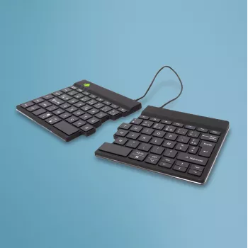 Ergonomiczna klawiatura R-Go Tools R-Go Split Break z oprogramowaniem przypominającym o przerwach, ergonomiczna klawiatura dzielona, AZERTY (FR), Bluetooth, czarna