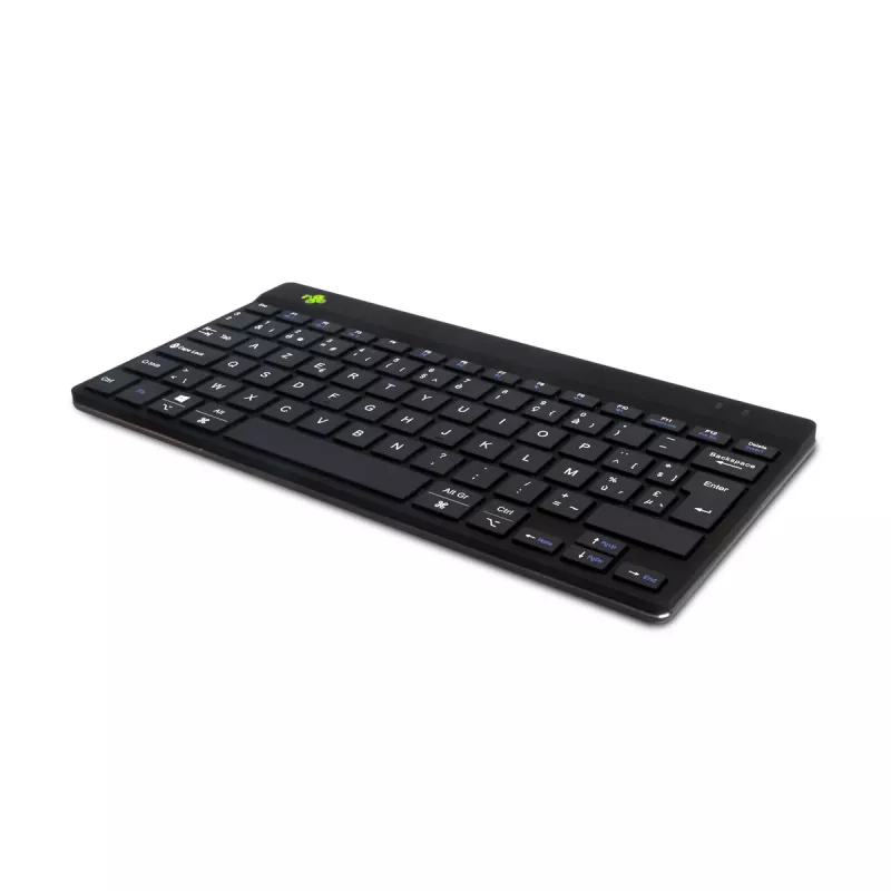 R-Go Tools Ergonomiczna klawiatura R-Go Compact Break, kompaktowa klawiatura z oprogramowaniem przerw, AZERTY (BE), Bluetooth, czarna