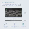 R-Go Tools Ergonomiczna klawiatura R-Go Compact Break, kompaktowa klawiatura z oprogramowaniem przerw, AZERTY (BE), Bluetooth, czarna
