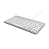 R-Go Tools Ergonomic klawiatura R-Go Compact Break, kompaktowa klawiatura z oprogramowaniem przypominającym o przerwach, AZERTY (BE), przewodowa, biała