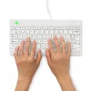 R-Go Tools Ergonomic klawiatura R-Go Compact Break, kompaktowa klawiatura z oprogramowaniem przypominającym o przerwach, AZERTY (BE), przewodowa, biała