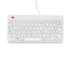 R-Go Tools Ergonomic klawiatura R-Go Compact Break, kompaktowa klawiatura z oprogramowaniem przypominającym o przerwach, AZERTY (BE), przewodowa, biała