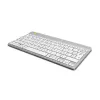 Ergonomiczna klawiatura R-Go Tools R-Go Compact Break, klawiatura kompaktowa z oprogramowaniem przypominającym o przerwach, AZERTY (BE), Bluetooth, biała