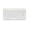 Ergonomiczna klawiatura R-Go Tools R-Go Compact Break, klawiatura kompaktowa z oprogramowaniem przypominającym o przerwach, AZERTY (BE), Bluetooth, biała
