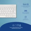 Ergonomiczna klawiatura R-Go Tools R-Go Compact Break, klawiatura kompaktowa z oprogramowaniem przypominającym o przerwach, AZERTY (BE), Bluetooth, biała