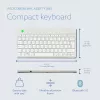 Ergonomiczna klawiatura R-Go Tools R-Go Compact Break, klawiatura kompaktowa z oprogramowaniem przypominającym o przerwach, AZERTY (BE), Bluetooth, biała
