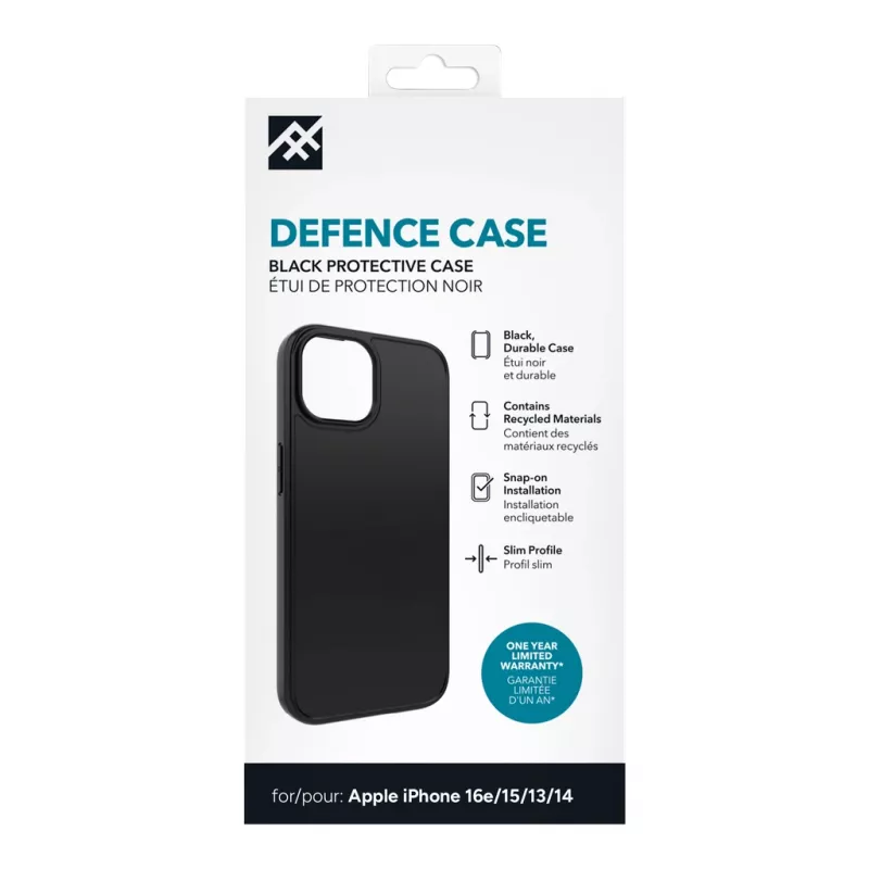 IFROGZ Defence etui iPhone 17e/16e/15/14/13 Czarny