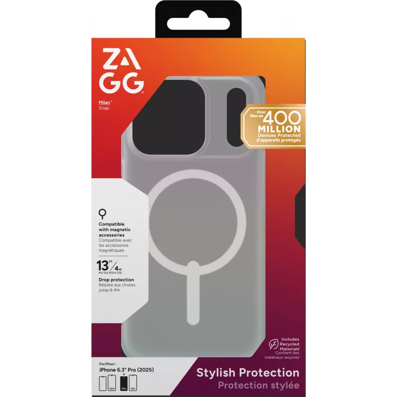 ZAGG Milan Snap etui do Apple iPhone 17 Pro Iridescent, Cover, Apple, iPhone 17 Pro, 16 cm (6.3 inch), Wielokolorowy