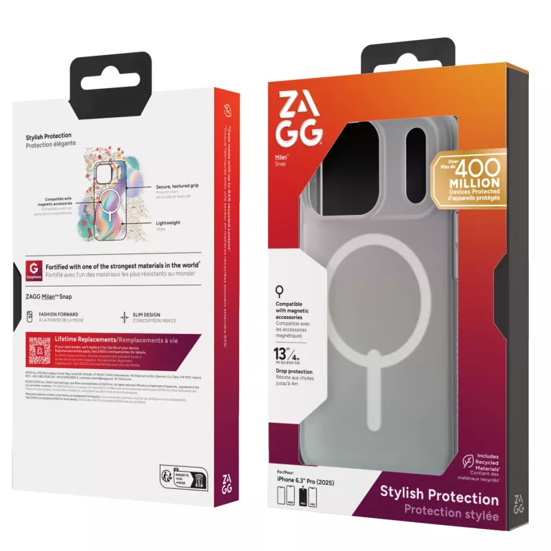 ZAGG Milan Snap etui do Apple iPhone 17 Pro Iridescent, Cover, Apple, iPhone 17 Pro, 16 cm (6.3 inch), Wielokolorowy