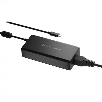 Ładowarka USB-C GaN j5create JUP17140 140W PD3.1, do użytku wewnętrznego, czarna, 59×127×30,5 mm