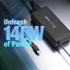 Ładowarka USB-C GaN j5create JUP17140 140W PD3.1, do użytku wewnętrznego, czarna, 59×127×30,5 mm