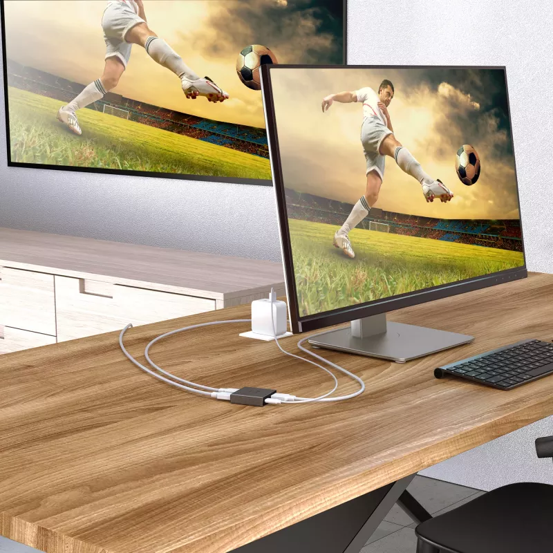 j5create JDSH812 ​​8K HDMI™ 2.1 2-drożny rozdzielacz, HDMI, 2x HDMI, 7680 x 4320 pikseli, szary, aluminium, 8K Ultra HD