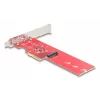 DeLOCK Wewnętrzny adapter M.2 90889 PCIe 5.0 Czerwona stal nierdzewna